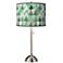 Giclee Glow 28" Misty Morning Giclee Shade Brushed Nickel Table Lamp