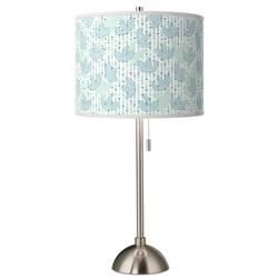 Giclee Glow 28&quot; Spring Shade with Brushed Nickel Table Lamp
