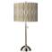 Giclee Glow 28" Swell Shade with Brushed Nickel Table Lamp