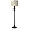 Giclee Glow 58" High Fall Leaves Shade Black Bronze Floor Lamp