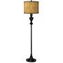 Giclee Glow 58" High Golden Versailles Shade Black Bronze Floor Lamp