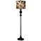 Giclee Glow 58" High Ruffled Feathers Shade Black Bronze Floor Lamp