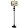 Giclee Glow 58" High Rustic Deer Lodge Shade Black Bronze Floor Lamp