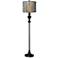 Giclee Glow 58" High Striking Bark Shade Black Bronze Floor Lamp