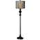 Giclee Glow 58" High Striking Bark Shade Black Bronze Floor Lamp