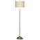 Giclee Glow 62" Birch Blonde Brushed Nickel Pull Chain Floor Lamp