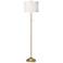 Giclee Glow 62" Cream Faux Silk Giclee Warm Gold Stick Floor Lamp
