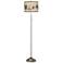 Giclee Glow 62" Deer Lodge Shade Brushed Nickel Pull Chain Floor Lamp