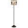 Giclee Glow 62" Deer Lodge Shade Rustic Bronze Club Floor Lamp