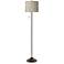 Giclee Glow 62" High Al Fresco Shade Bronze Club Floor Lamp