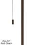 Thumbnail3 of Giclee Glow 62" High Aqua Mosaic Shade Bronze Club Floor Lamp more views