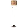 Giclee Glow 62" High Aurelia Shade Bronze Club Floor Lamp