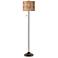 Giclee Glow 62" High Aurelia Shade Bronze Club Floor Lamp