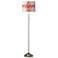 Giclee Glow 62" High Corallium Shade Brushed Nickel Coastal Floor Lamp
