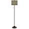 Giclee Glow 62" Interweave Patina Shade Bronze Club Floor Lamp