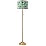Giclee Glow 62" Misty Morning Shade Warm Gold Stick Floor Lamp