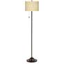 2_Giclee Glow 62" Roman Pebbles Shade Bronze Club Floor Lamp