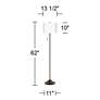 5_Giclee Glow 62" Roman Pebbles Shade Bronze Club Floor Lamp more views