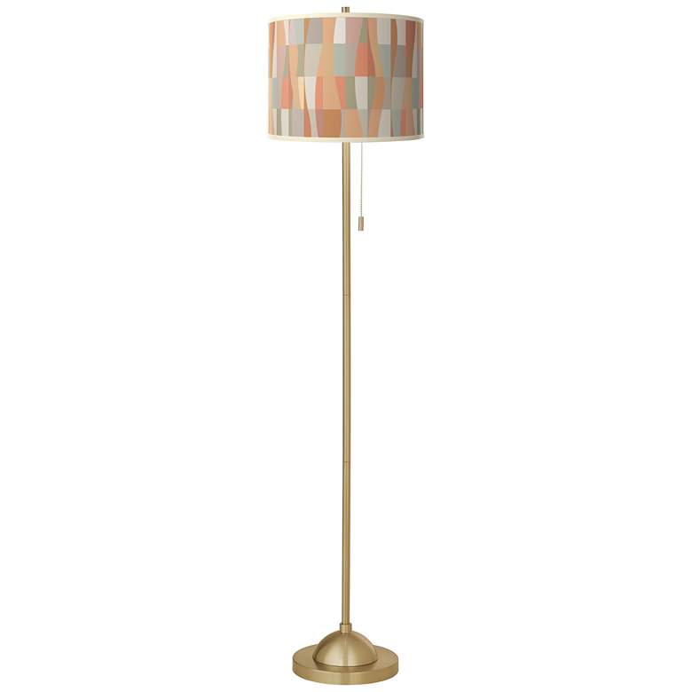 Image 2 Giclee Glow 62" Sedona Shade Warm Gold Stick Floor Lamp