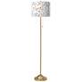 Giclee Glow 62" Spring&#39;s Joy Shade Warm Gold Stick Floor Lamp