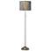 Giclee Glow 62" Striking Bark Brushed Nickel Pull Chain Floor Lamp