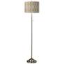 Giclee Glow 62" Swell Shade with Brushed Nickel Pull Chain Floor Lamp