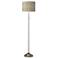 Giclee Glow 62" Swell Shade with Brushed Nickel Pull Chain Floor Lamp