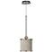 Giclee Glow 7" Wide Al Fresco Shade Brushed Nickel Mini Pendant Light