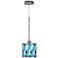Giclee Glow 7" Wide Blue Tiffany-Style Giclee Glow Mini Pendant Light