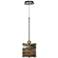 Giclee Glow 7" Wide Embracing Change Shade Nickel Mini Pendant Light