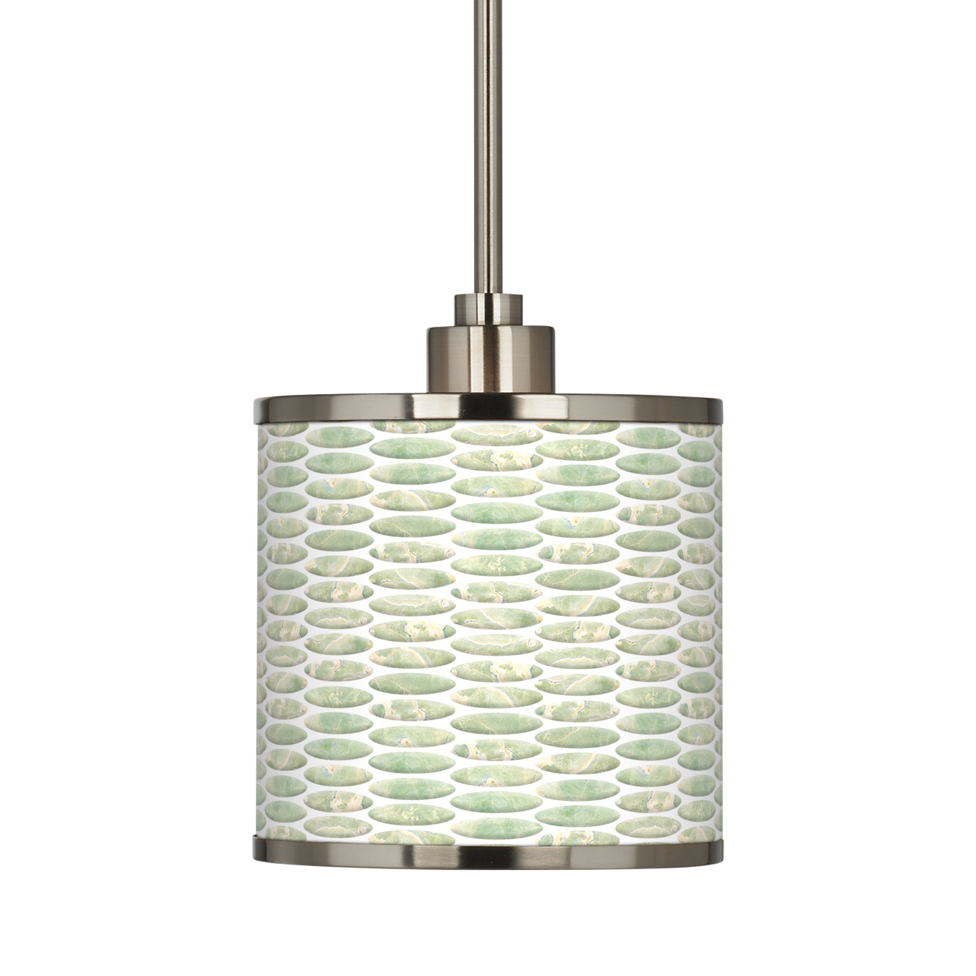 Image 3 Giclee Glow 7" Wide Oval Tempo Shade Mini Pendant Light more views