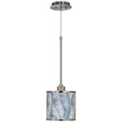 Giclee Glow 7" Wide Siren Shade Pattern Modern Mini Pendant Light