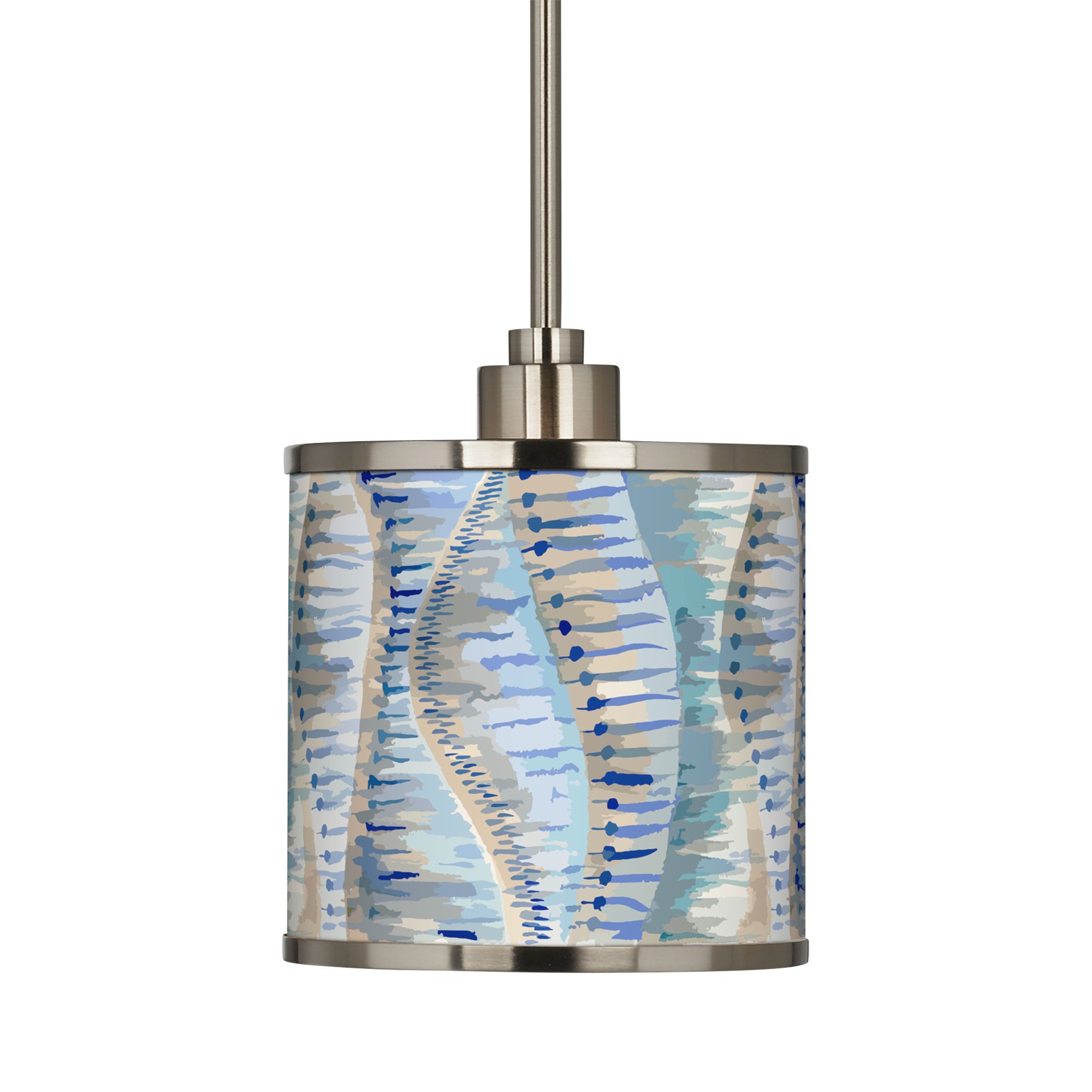 Image 3 Giclee Glow 7" Wide Siren Shade Pattern Modern Mini Pendant Light more views