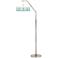 Giclee Glow 71 1/2" Aqua Mosaic Shade Arc Arm Floor Lamp