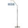 Giclee Glow 71 1/2" Beachcomb Blue Giclee Shade Arc Floor Lamp