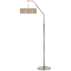 Giclee Glow 71 1/2&quot; High Synthesis Shade Modern Arc Floor Lamp