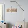 1_Giclee Glow 71 1/2" High Synthesis Shade Modern Arc Floor Lamp