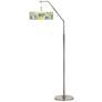 2_Giclee Glow 71 1/2" Starry Dawn Pattern Giclee Shade Arc Floor Lamp