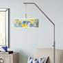 1_Giclee Glow 71 1/2" Starry Dawn Pattern Giclee Shade Arc Floor Lamp