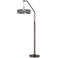 Giclee Glow 71 1/2" Woodwork Arrows Bronze Downbridge Arc Floor Lamp