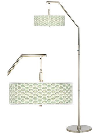 Giclee Glow 71 1/2" Oval Tempo Giclee Shade Arc Floor Lamp