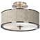 Giclee Glow Al Fresco 14" Wide Nickel Drum Shade Ceiling Light