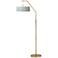 Giclee Glow Amity Shade 71 1/2" High Warm Gold Arc Floor Lamp