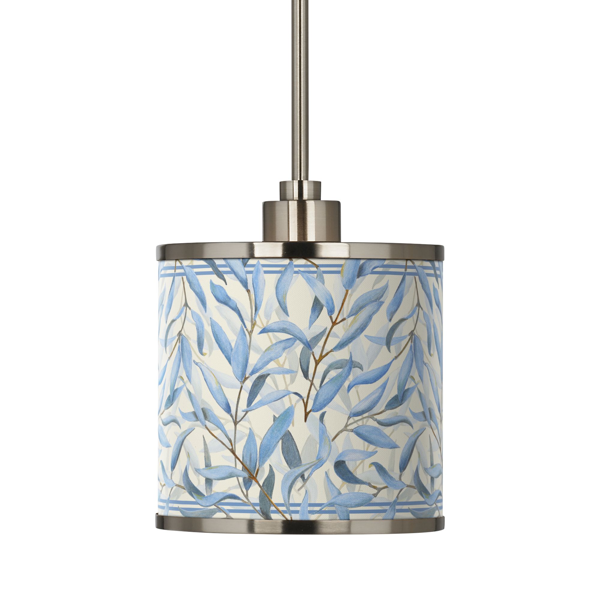 Image 3 Giclee Glow Amity Vine Shade 7" Wide Brushed Nickel Mini Pendant Light more views