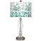 Giclee Glow Apothecary 28" Aqua Mosaic Shade Clear Glass Table Lamp
