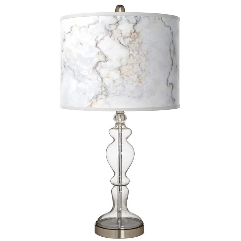 Image 1 Giclee Glow Apothecary 28" High Marble Pattern Clear Glass Table Lamp
