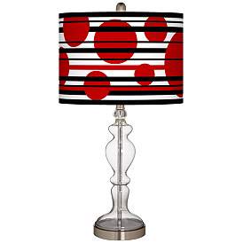 Image2 of Giclee Glow Apothecary 28" Red Balls Shade Clear Glass Table Lamp