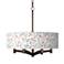Giclee Glow Ava 20" Spring's Joy 6-Light Bronze Pendant Chandelier