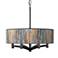 Giclee Glow Ava 20" Striking Bark 6-Light Black Pendant Chandelier