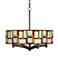 Giclee Glow Ava Bronze 20" Modern Squares 6-Light Pendant Chandelier